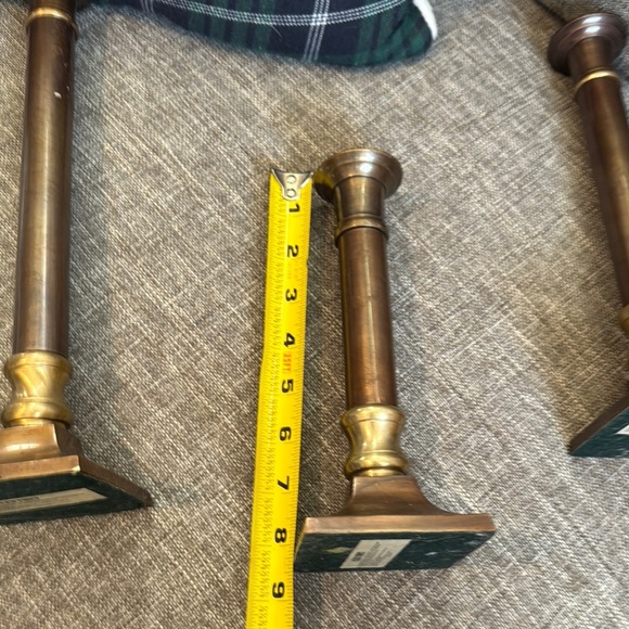 Rustic Brown and Gold Candle Accents solid brass - Picture 5 of 11